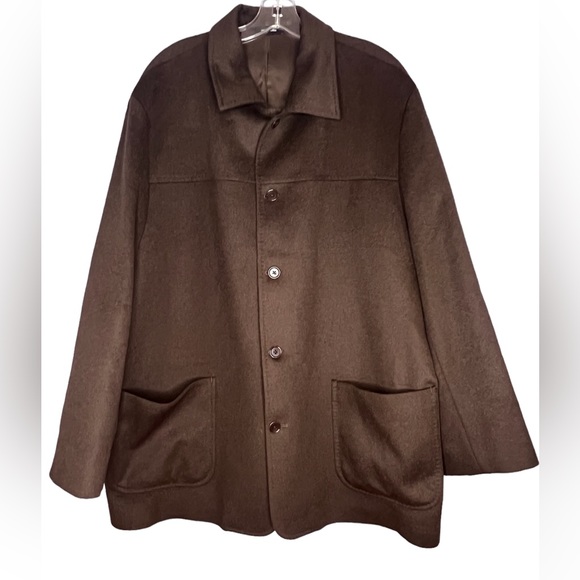 Lauren Ralph Lauren Other - Lauren Ralph Lauren Men’s Wool Silk Cashmere Blend Overcoat Topcoat Brown - 44S